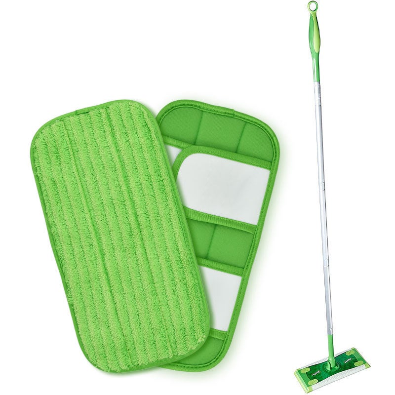 Opakowanie 4 chusteczek wielokrotnego użytku do mopa Swiffer Sweeper, wielokrotnego użytku nakładek na mopa TamApon, nakładek z mikrofibry do czyszcze - 2