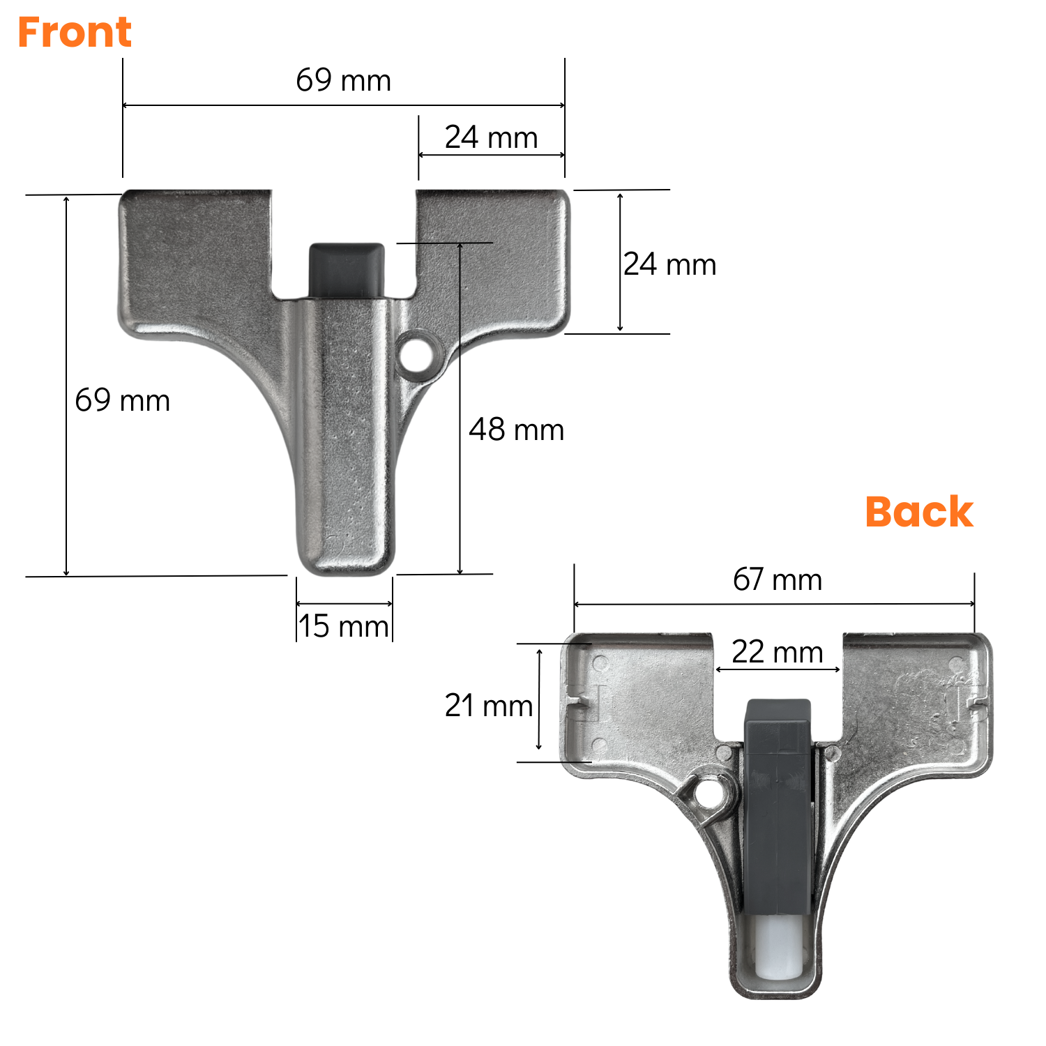 Ammortizzatore Scodellino Cerniere Chiusura Soft Close Anta Sportello - Rallentatore Cerniera Silenziatore Universale per Ante di Mobili - 4