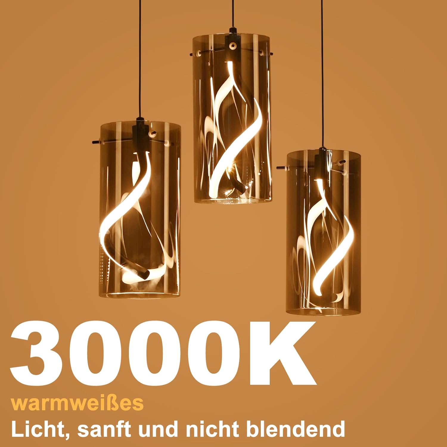 ZMH Suspension LED 3 Flamme Noir 150 Cm 23w Hauteur Réglable Suspendue Salon Chambre - 9