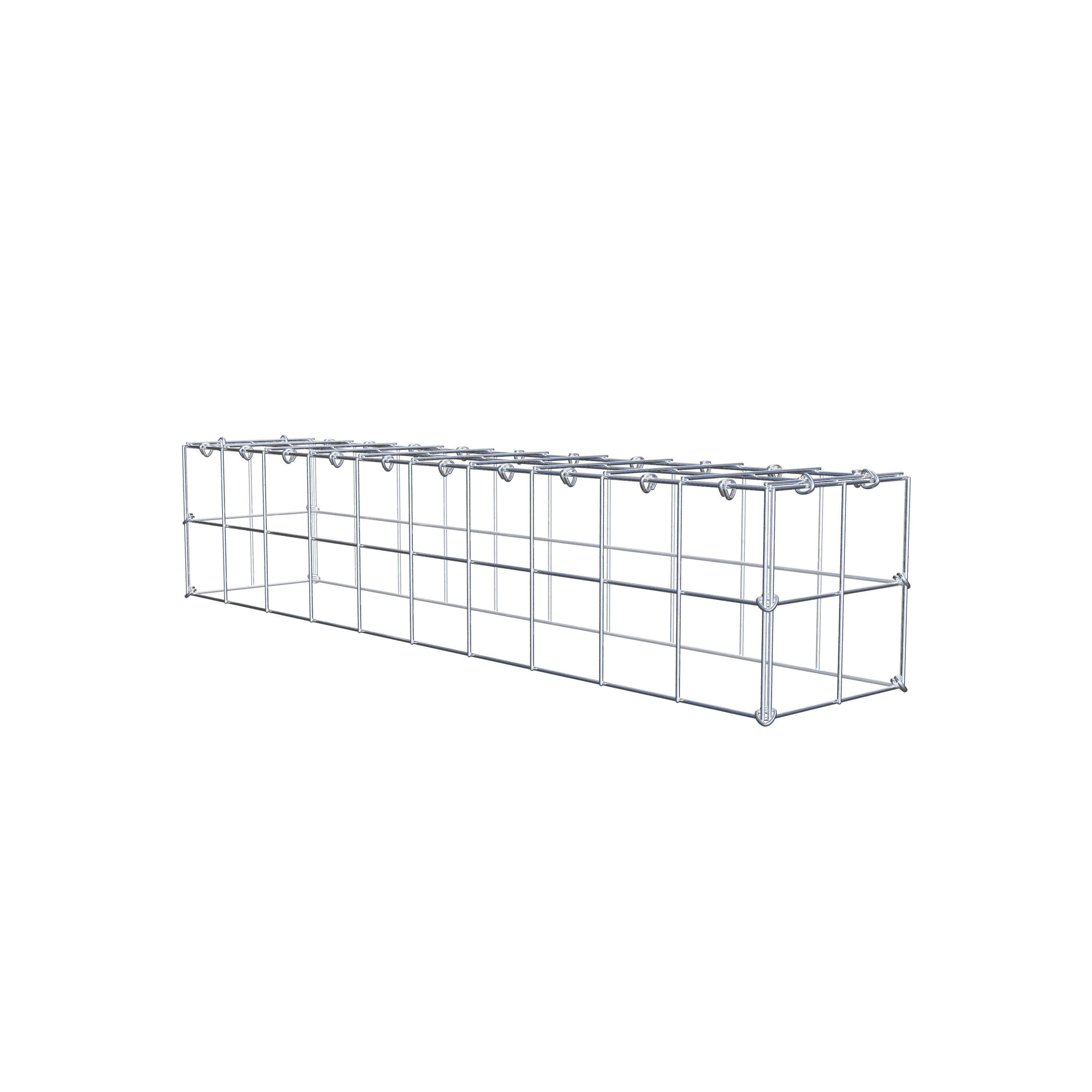 Gavión para apilar en acero galvanizado 100x20x20cm (LxAxP), malla 10 x 10cm, Anillo en C, sin rejilla inferior - 7