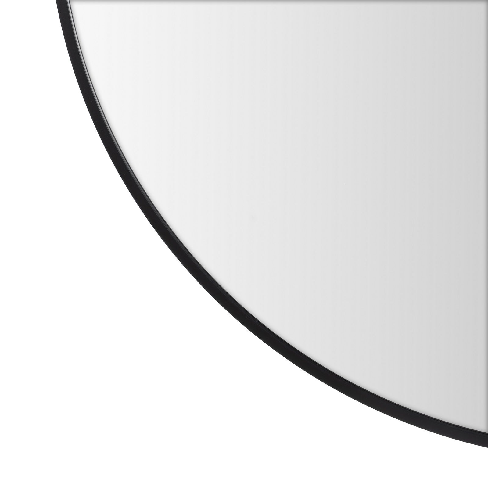 Espejo de pared redondo negro de aluminio de ø 80 cm - 6