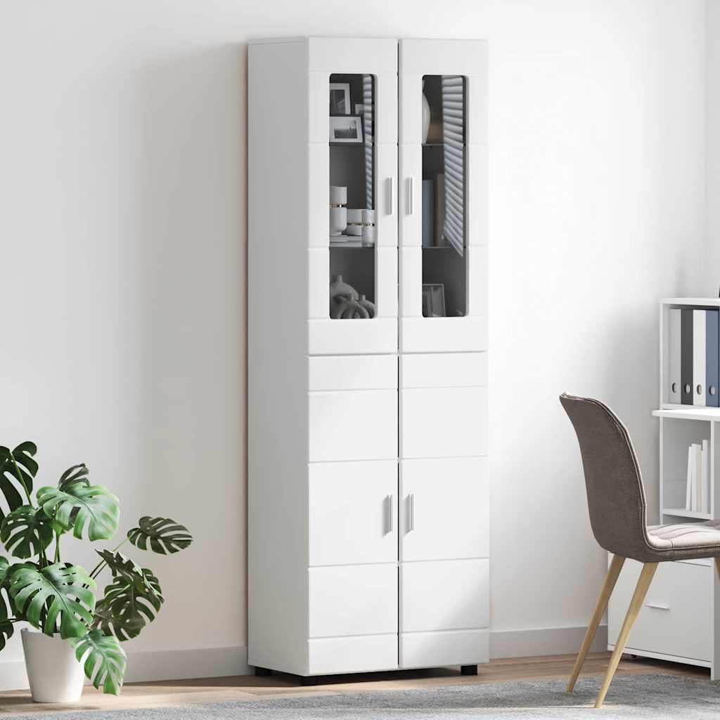Armoire Haut de rangement - Armoire De Chambre Blanc 60 x 35 x 182 cm Bois d'ingénierie - 4