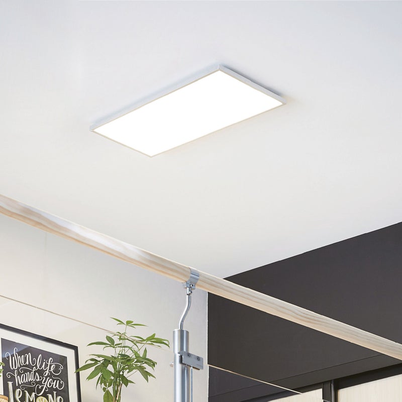 INSPIRE - Zestaw 5 paneli LED GDAŃSK z pilotem - 59,5x29,5cm - 2900LM - 2700K/4000K/6500K - Ściemnialne - IP20 - 23W - Białe aluminium