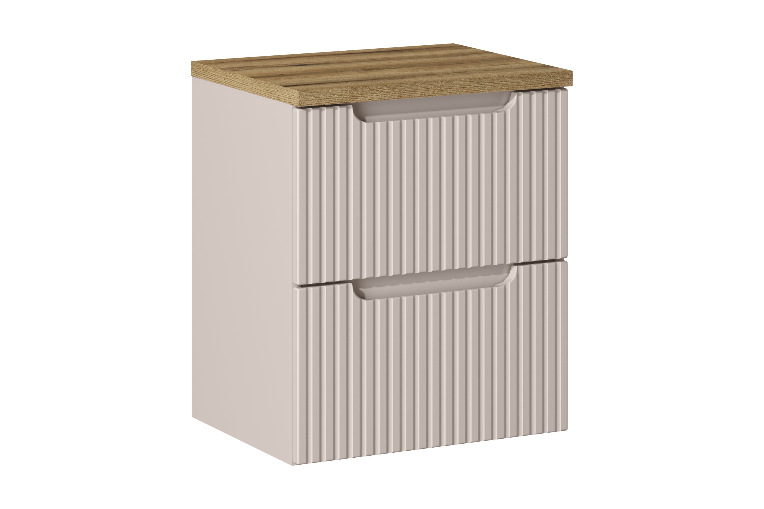 Kaszmirowa szafka pod umywalkę NOVA 50 cm z blatem Dąb Coast Evoke