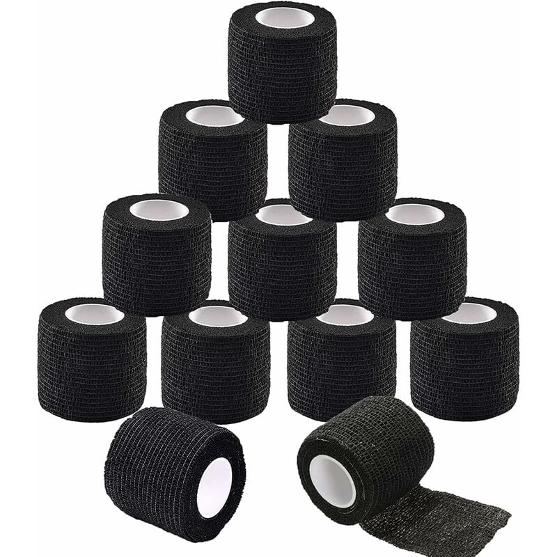 Taśma ochronna Grip Cover Wrap, 12 rolek (5 cm x 4,5 m), wodoodporna, elastyczna taśma klejąca do ma