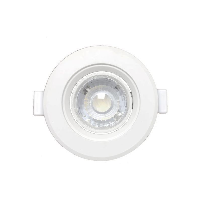 Pack de 10 - Spot LED Encastrable Orientable Rond Blanc 8W - Blanc Neutre 4000K - 5500K - SILAMP - 4