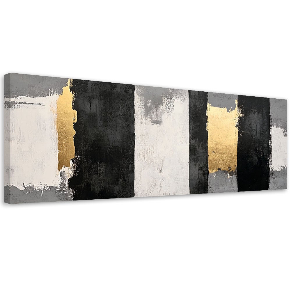 Obraz na płótnie abstrakcja geometryczna glamour złoty 150x50