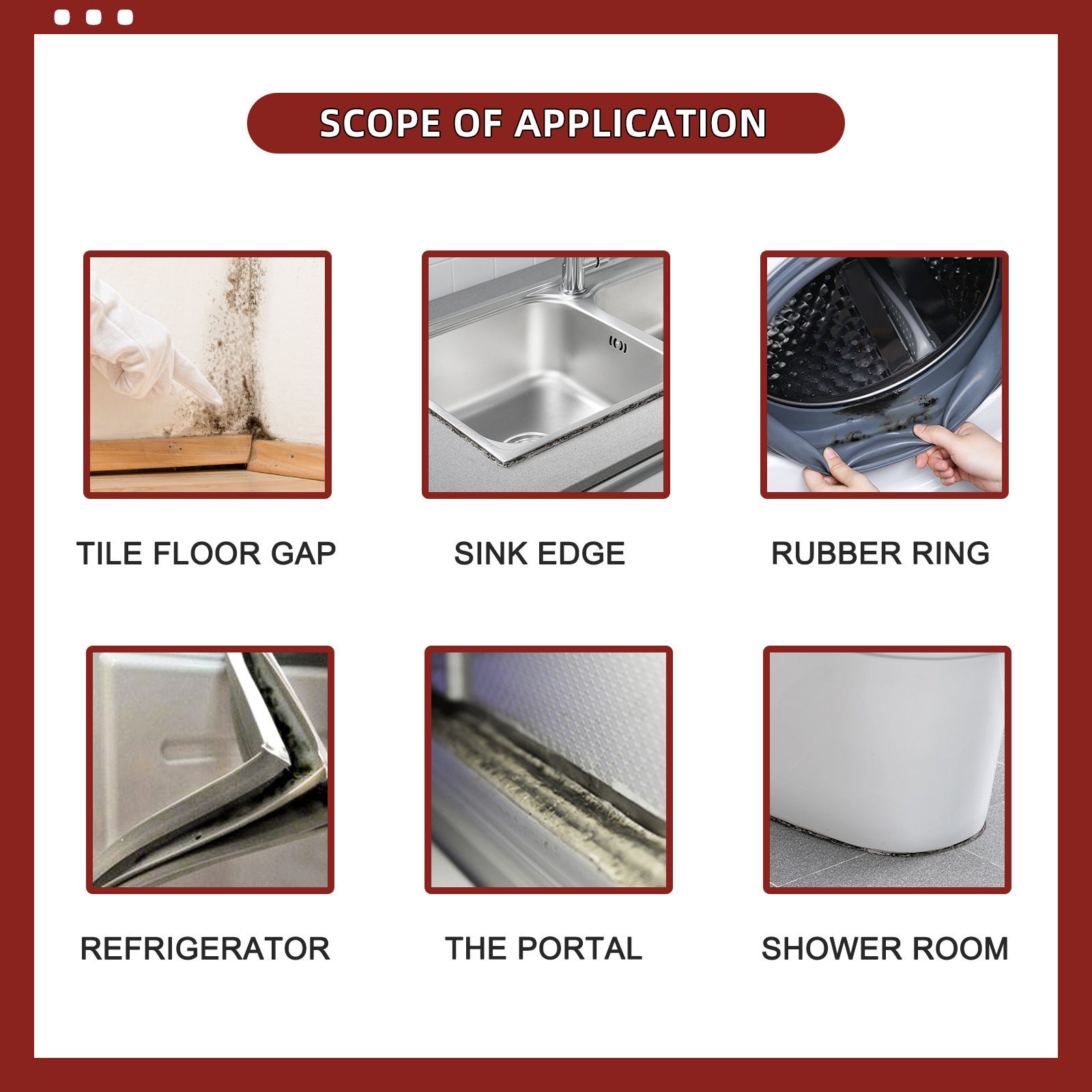 Gel anti-moisissure pour murs de salle de bain et de cuisine, nettoyant ménager anti-taches et anti-moisissure - 6