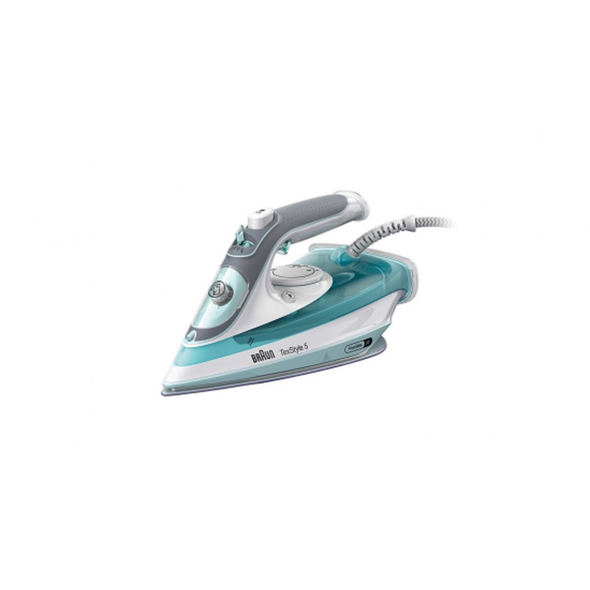 Plancha Plancha de vapor Cerámica Vapor continuo 150 g/min BRAUN SI5017GR | (Ref.0127406001), Gris, Turquesa, Blanco