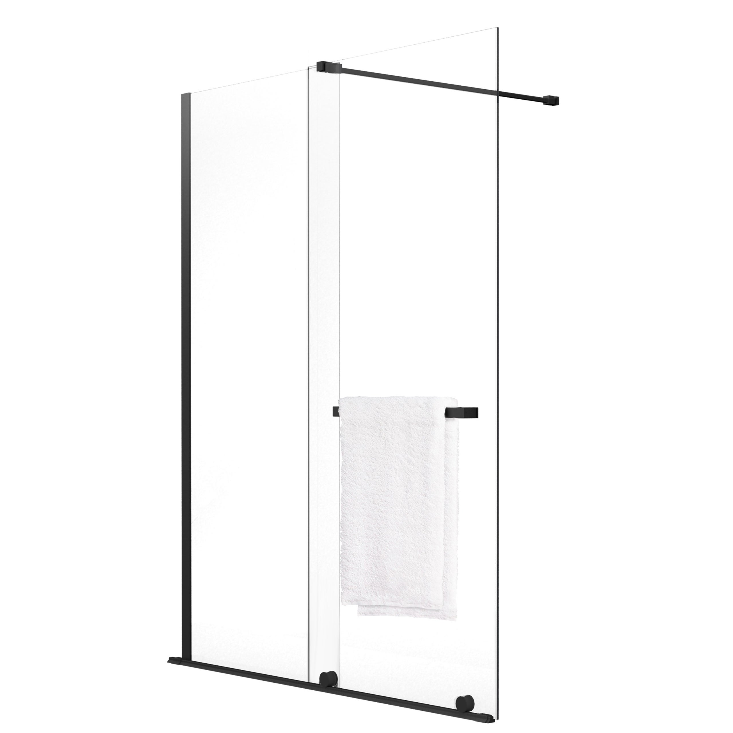 Ścianka prysznicowa SEVANTE ERIS 100x195 Walk-In czarna 1 szt.