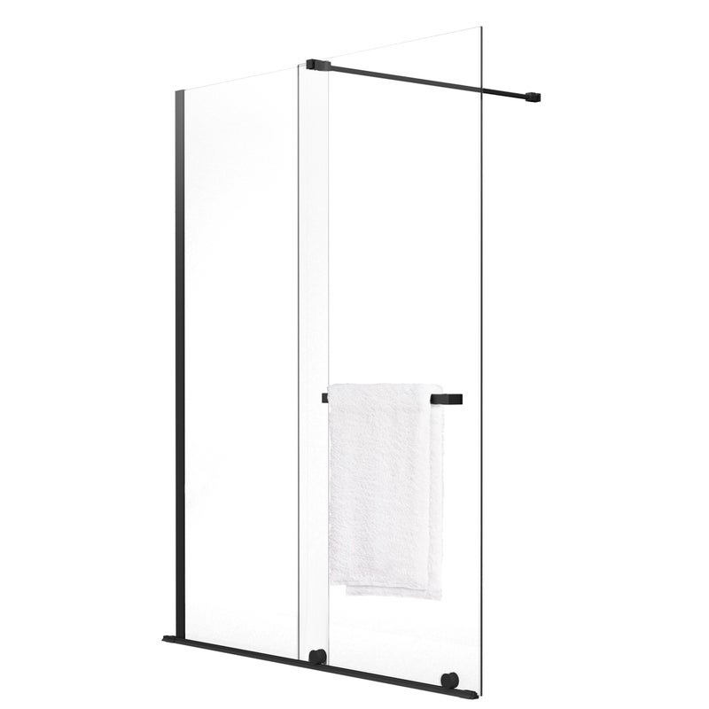 Ścianka prysznicowa SEVANTE ERIS 100x195 Walk-In czarna 1 szt.