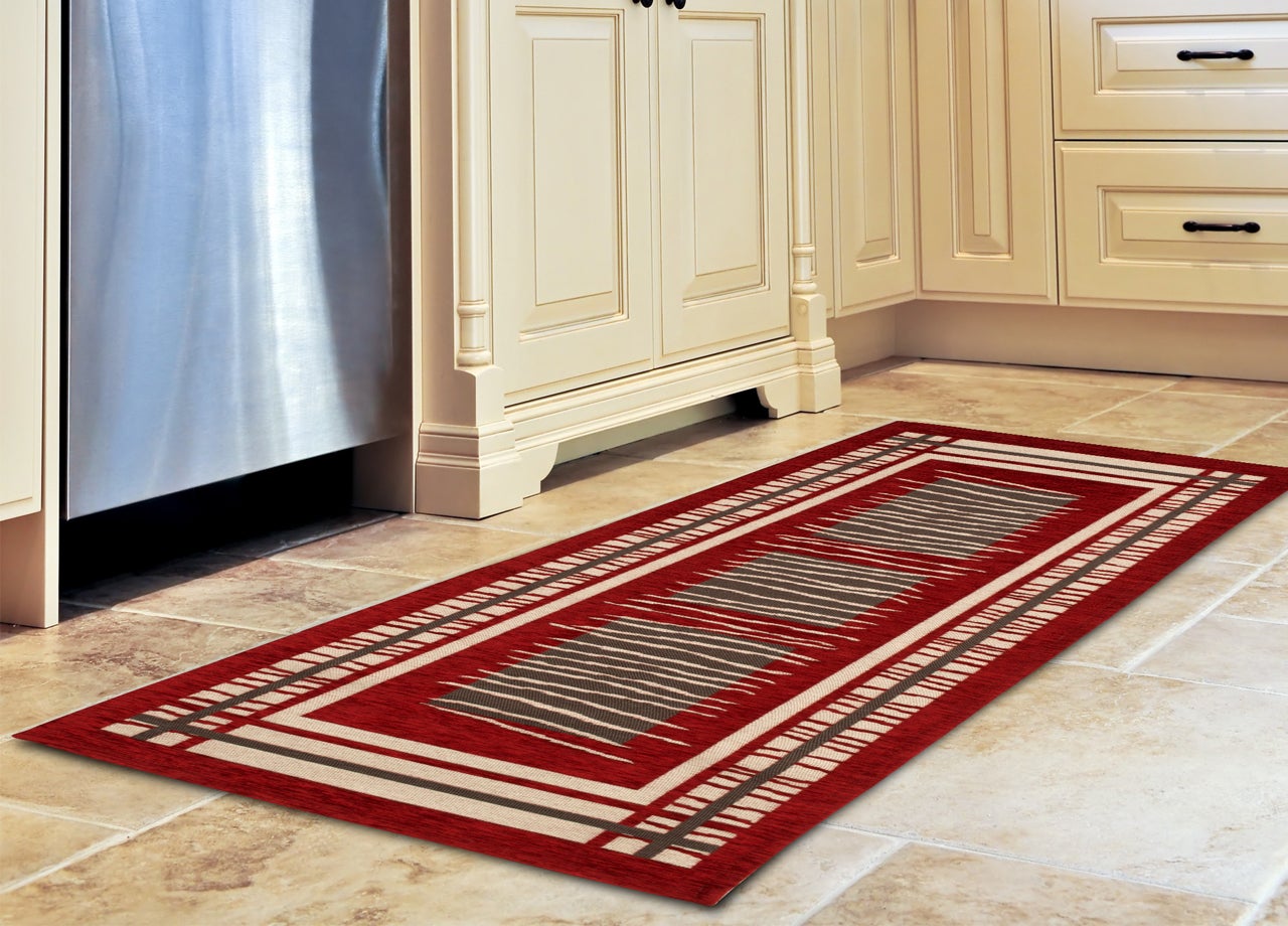 Tappeto Passatoia Da Cucina, Antiscivolo, Lavabile, Tappeto Lungo, Grigio E Nero, 60 X 280 Cm, Design Moderno, Al Metro, Per Corridoio, Sala Da Pranzo, Camera Da Letto, Soggiorno, Cucina - Foto 7