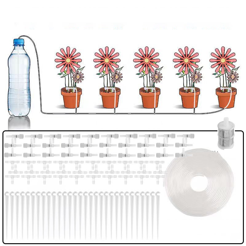 Zestaw do nawadniania kropelkowego ogrodu automatyczny system nawadniania z zaworami regulacyjnymi i wężem do nawadniania o długości m do kwiatów