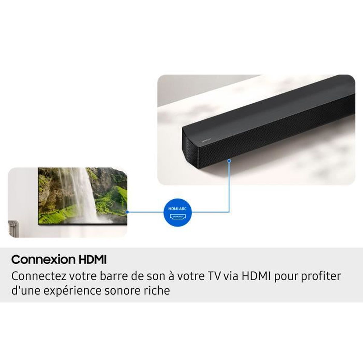 Barre de son Samsung B-Series HW-B66CF 3.1 Bluetooth 4.2 caisson sans fil 370 W noir - 7