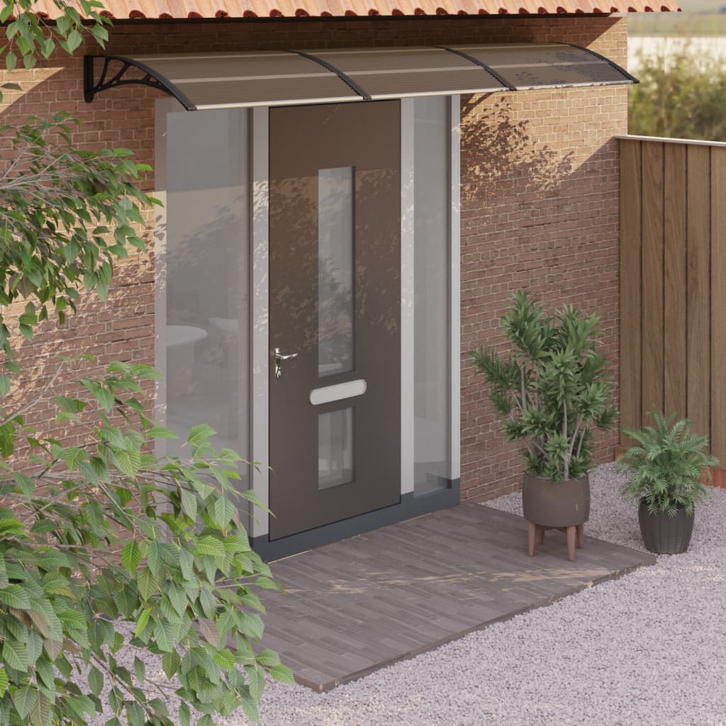 Maison exclusive - marquesina de puerta policarbonato negro 300x75 cm
