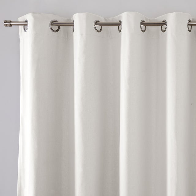 Rideau occultant coton grande largeur, Scenario - Blanc écru - 260 x 270 cm