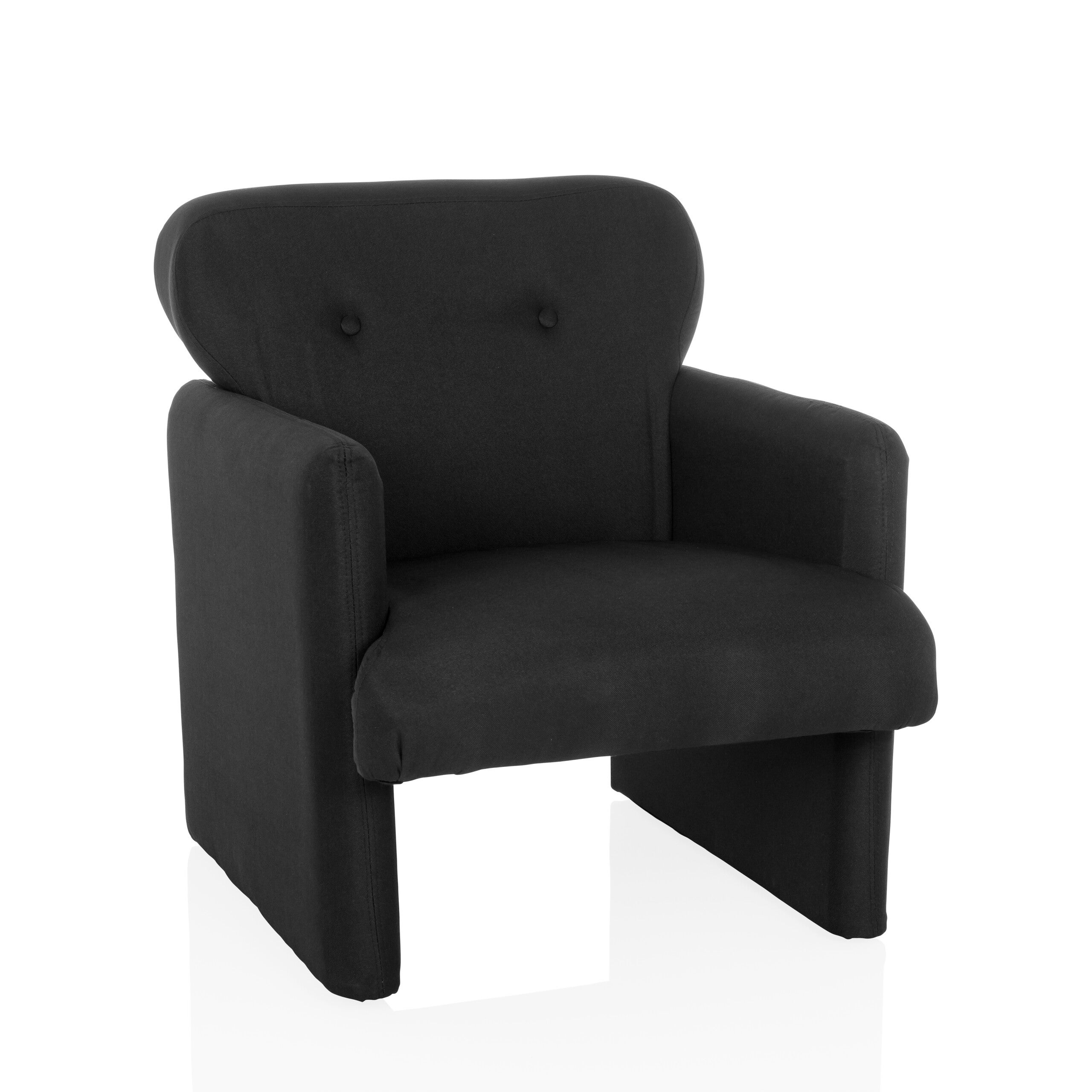 Fotel do salonu CARIPITO Czarny hjh LIVING