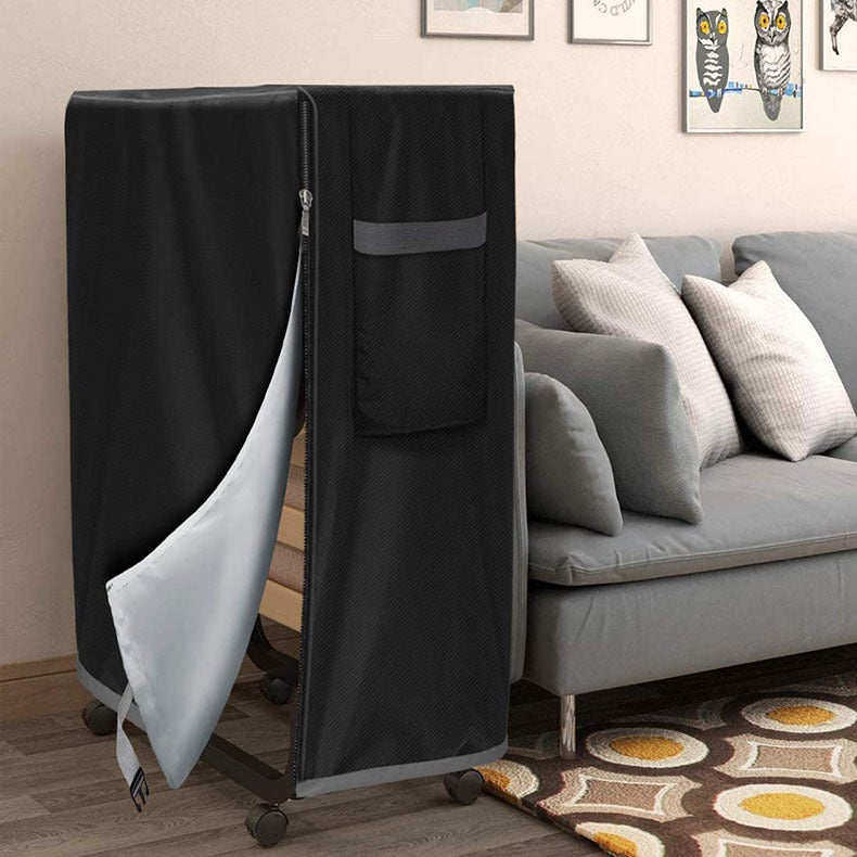 Pokrowiec na łóżko składane, pyłoszczelny, pokrowiec na krzesło ogrodowe, czarny, długość 99, szerokość