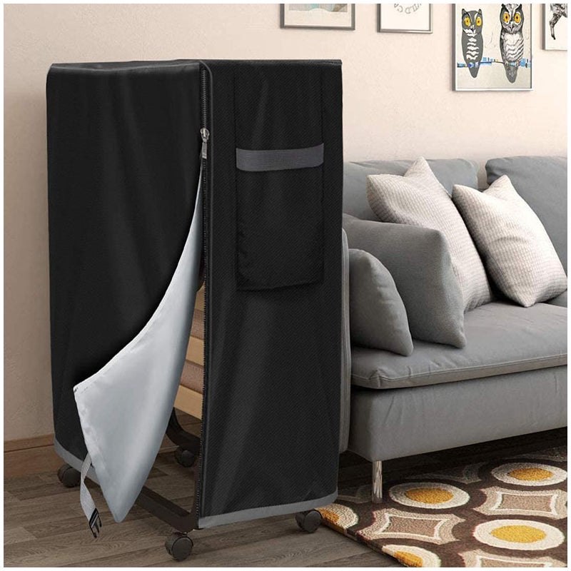 Pokrowiec na łóżko składane, pyłoszczelny, pokrowiec na krzesło ogrodowe, czarny, długość 99, szerokość