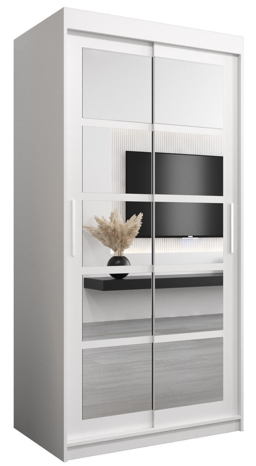 Szafa przesuwna garderoba ROMA 2 100 x 62 x 200 cm Biały - Abiks Meble
