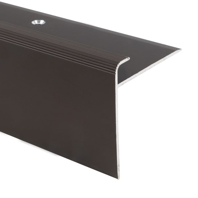 Seuil d'escalier Safety Forme: F Aluminium anodisé Bronze foncé S 90 cm