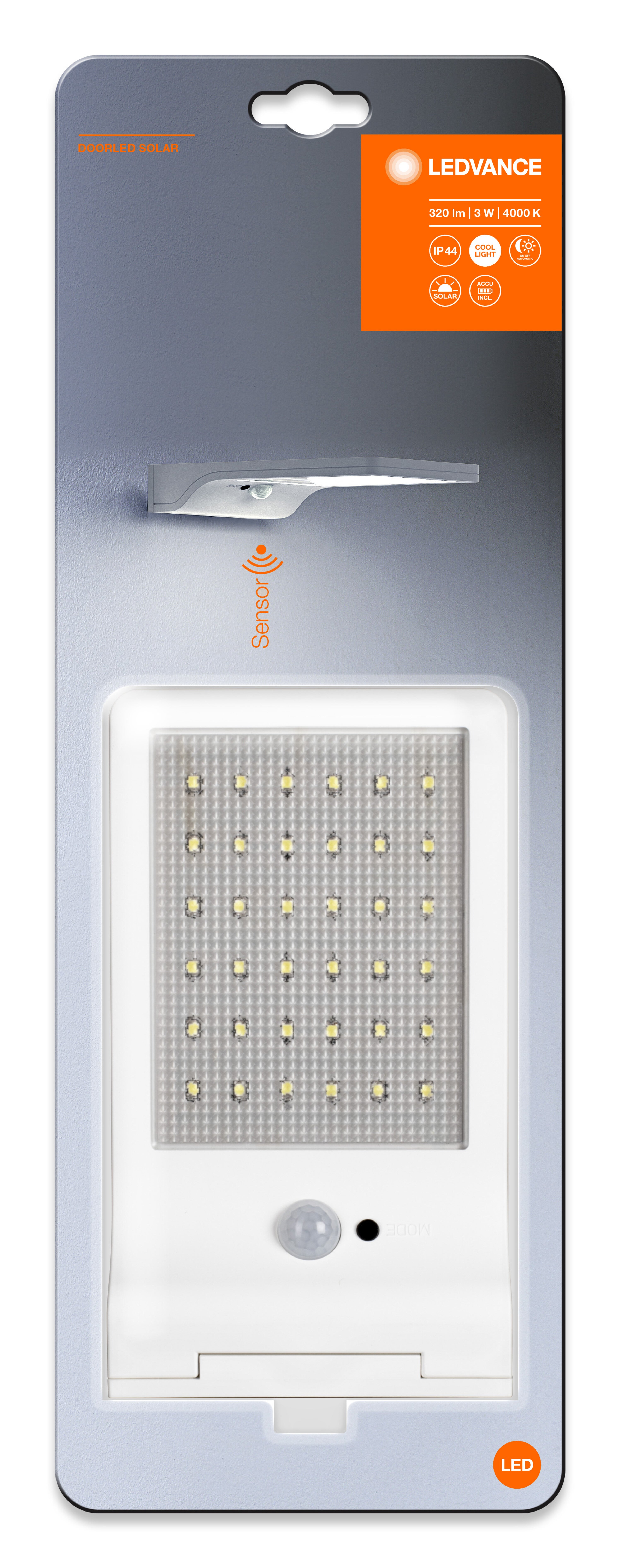 Aplique LEDVANCE 3W 320Lm 4000K Sensor IP44 [LVI-4058075267909] - 2