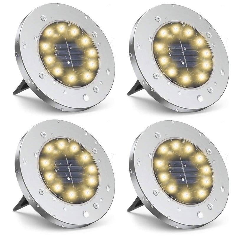 Lampy solarne gruntowe z diodami LED wodoodporne oświetlenie solarne oświetlenie do krajobrazu ogrodu podwórka patio trawnika ciepłe światło sztuki