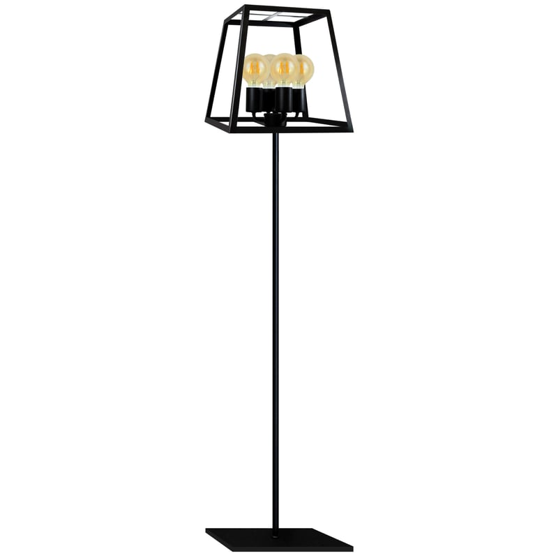 Lampa podłogowa stojąca Finland czarna 4xE27x20W wym: 160 x 32 x 32 cm aluminium Polux