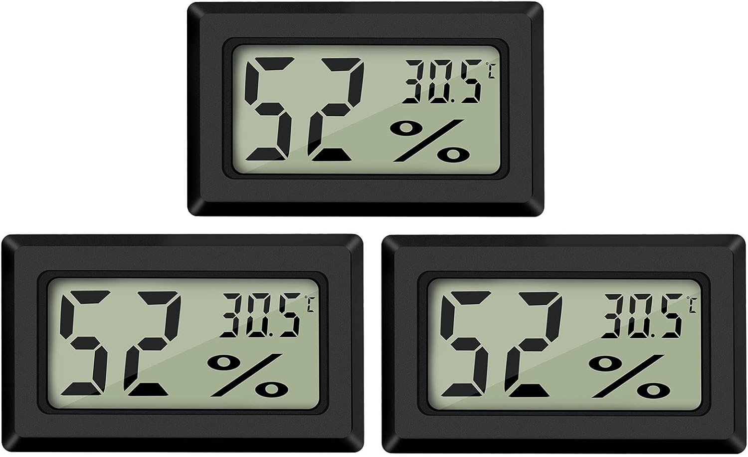 Mini Cyfrowy Termometr LCD Higrometr Temperatura Wilgotność -50~70℃ 10%~99% RH Przenośny Termo Higrometr Wskaźnik (3 SZT. - A)