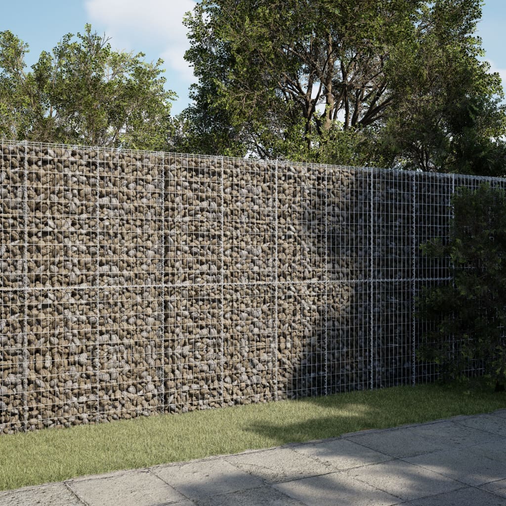 Kosz gabionowy z pokrywą, 300x100x200 cm, galwanizowane żelazo vidaXL