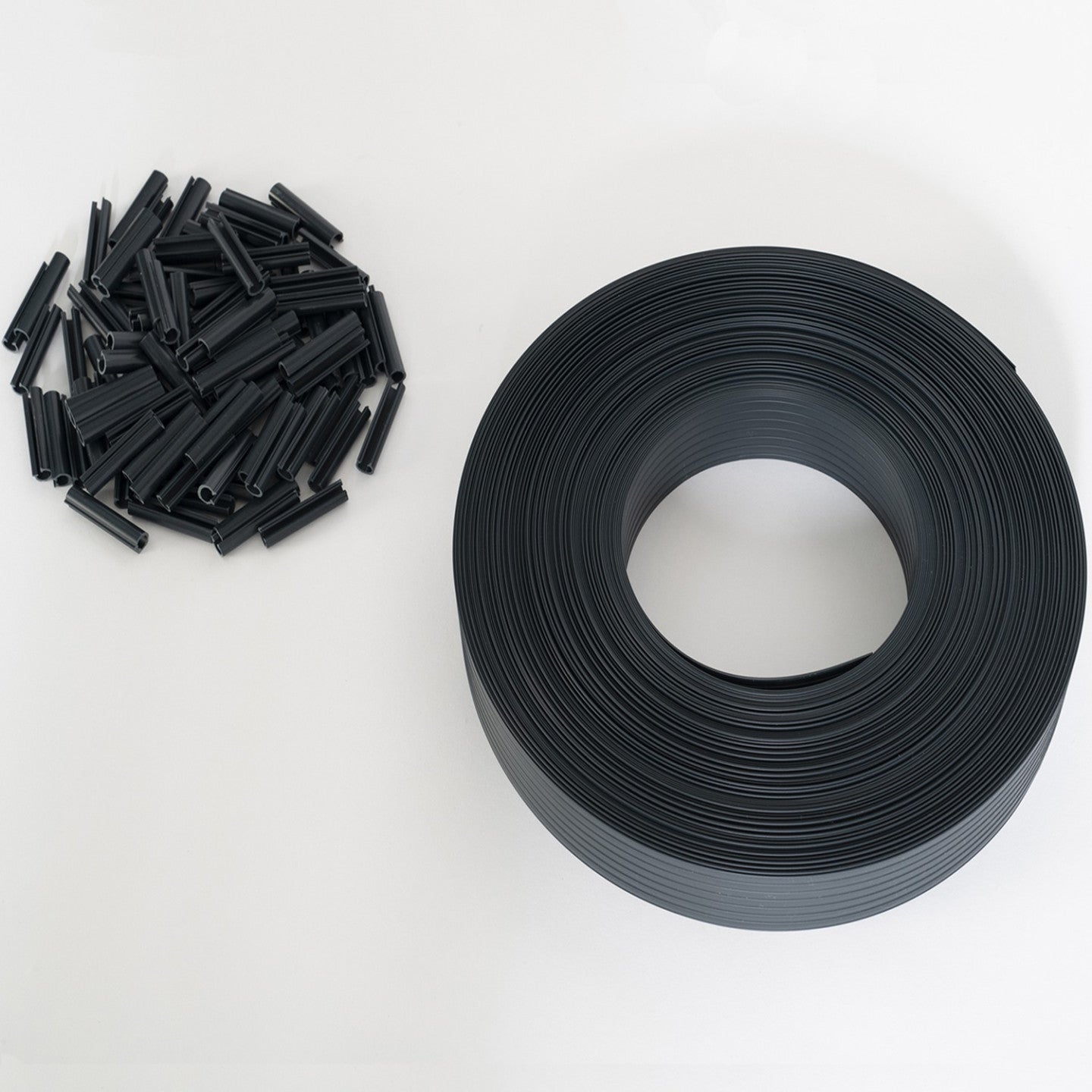 Kit de lamelles occultantes PVC grises L.60 M pour panneau grillagé - 2