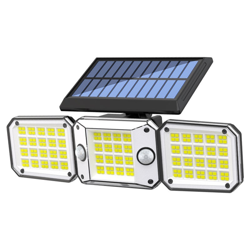 Zewnętrzna lampa solarna 224 LED, zewnętrzna lampa solarna z czujnikiem ruchu IP65, zewnętrzne oświetlenie słoneczne, reflektor LED