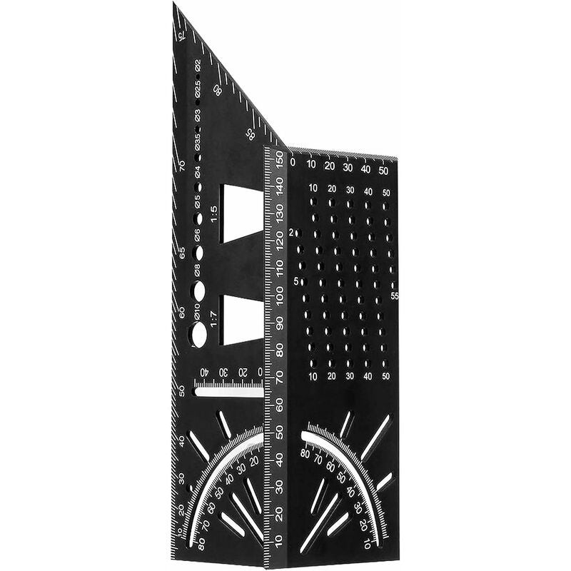 Kątownik Stolarski 3D, Kątownik Ze Stopu Aluminium 45 90 Stopni do Obróbki Drewna, Szablon Pomiarowy do Belek i Rur Trójwymiarowych