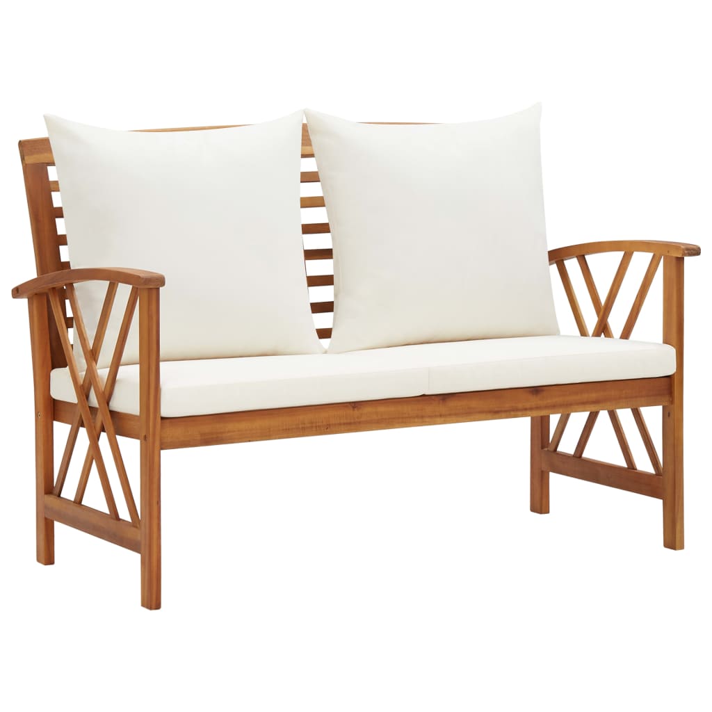 Maison Exclusive - Salon de jardin 2 pcs avec coussins bois d'acacia solide - 4