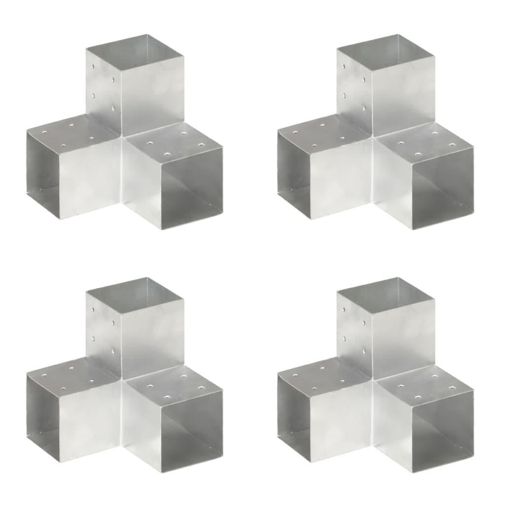 Łączniki w kształcie Y, 4 szt., galwanizowany metal, 101x101 mm vidaXL