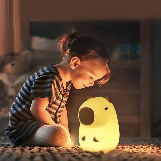 Capybara - Lampada da notte in silicone con motivo a forma di animale, ricaricabile, timer e dimmer, regalo per mamma, padre, donne, ragazze, ragazzi Capybara - Lampada da notte in silicone con motivo a forma di animale, ricaricabile, timer e dimmer, regalo per mamma, padre, donne, ragazze, ragazzi