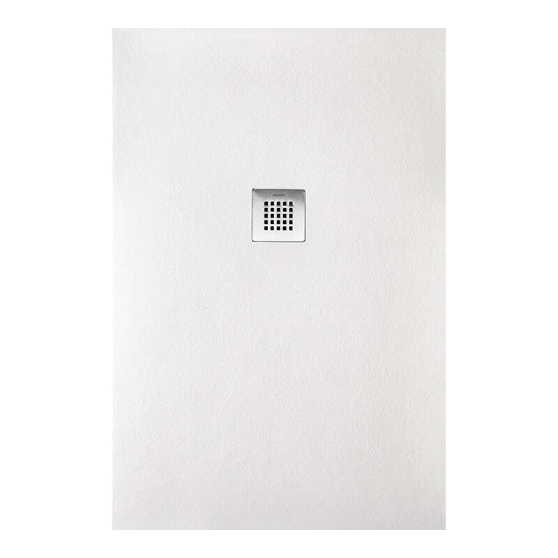 Receveur de douche STRATO extra plat, Blanc - 160 x 100 cm - Résistant et Facile à installer - Salle de bain - Douche - 3