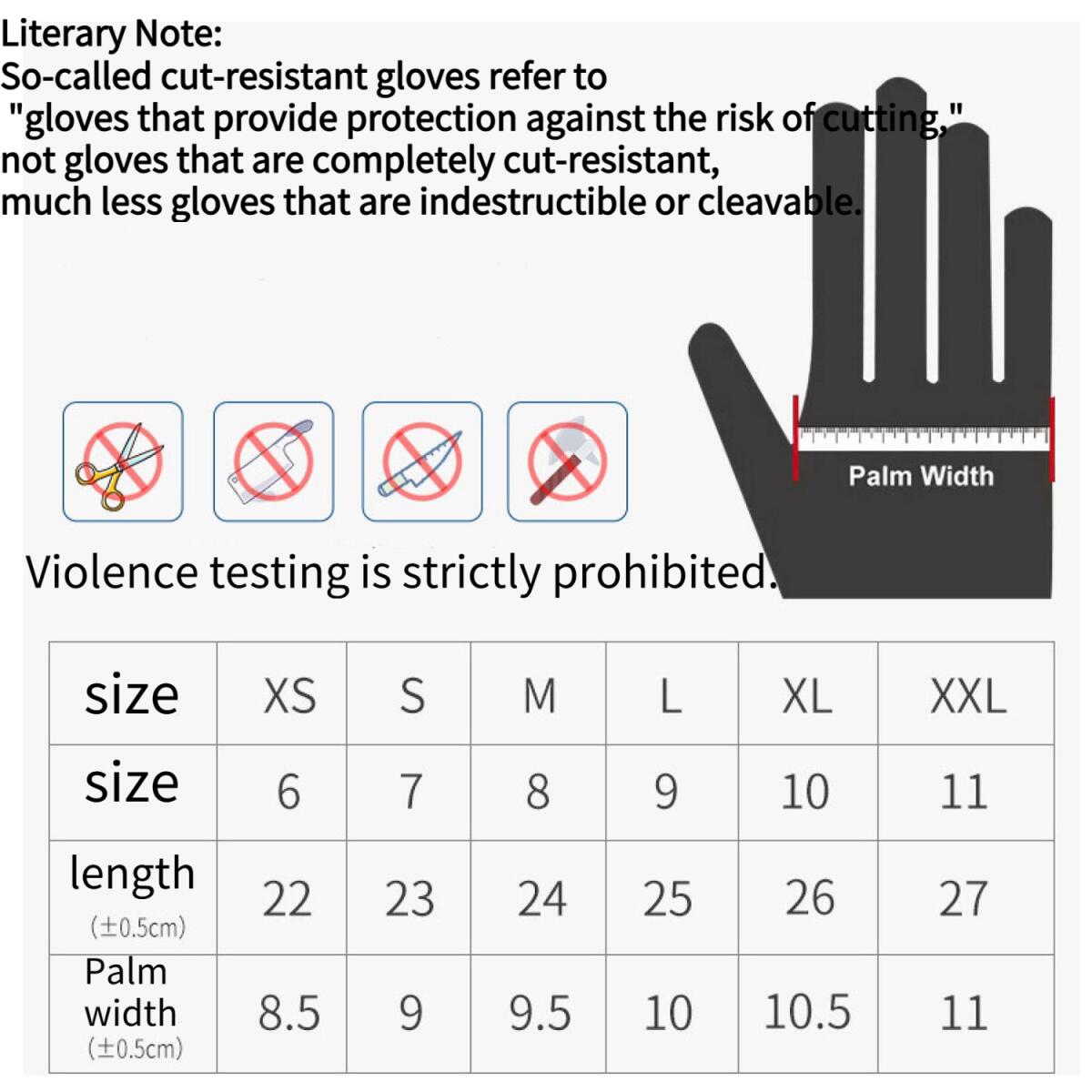 Gants de protection pour la découpe, le hachoir et le traitement de la viande, en acier inoxydable résistant aux coupures L (un gant) - 7