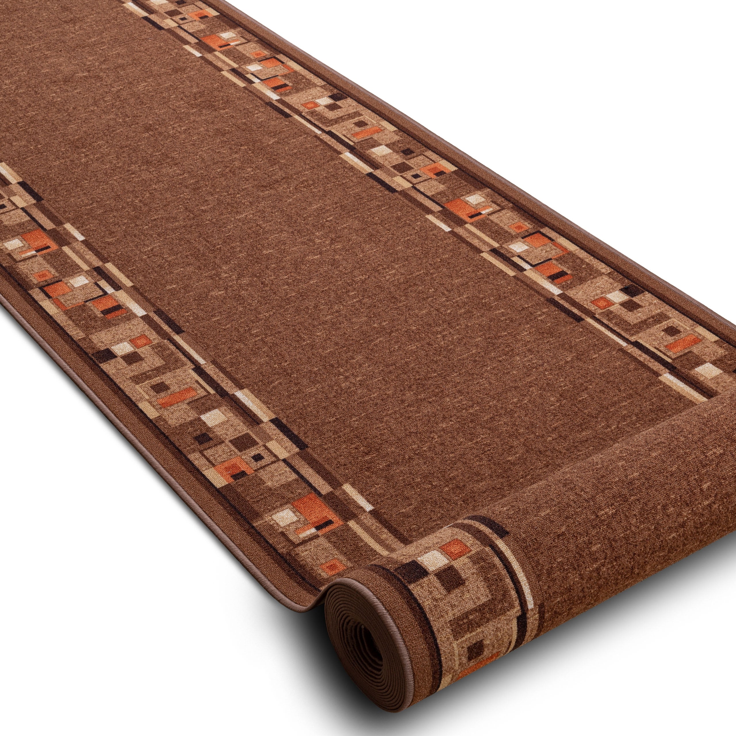 TAPIS DE COULOIR ANTIDÉRAPANT BOMBAY marron 80cm 80x490 cm - 2