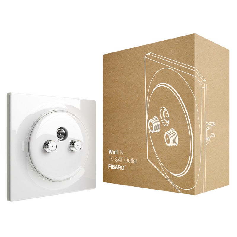 Prise murale Télé et Satellite Walli TV/SAT - Fibaro - 3