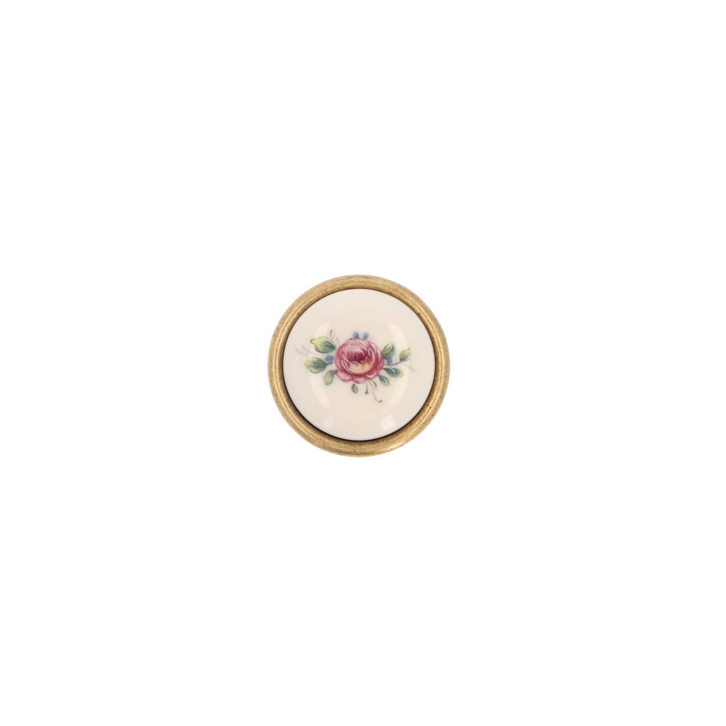 Bouton pour meubles en zamac et Porcelaine Diamètre 34mm Florence antique - 3