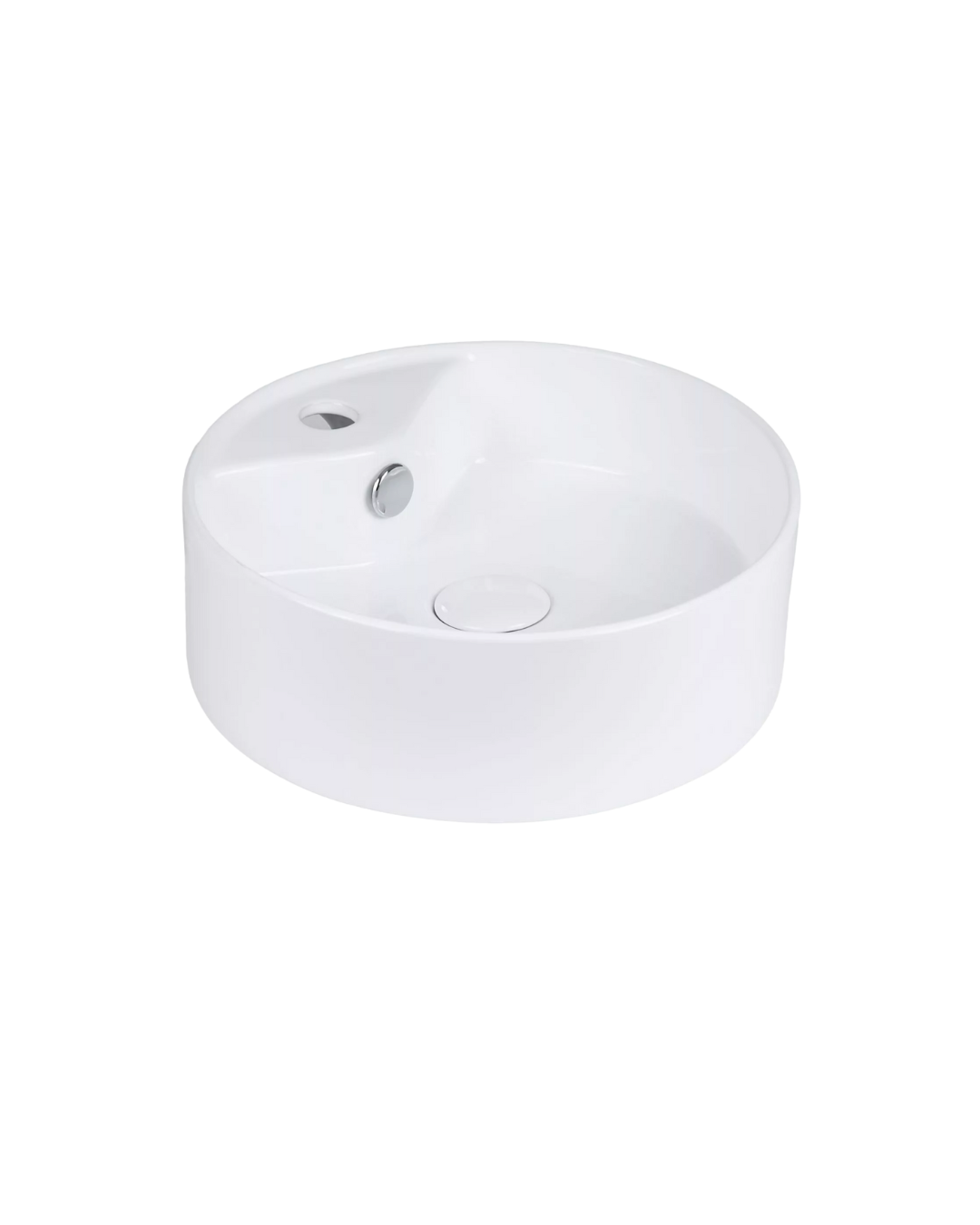 Umywalka nablatowa Uptrend VESTA biały połysk, z otworem na baterię oraz przelewem 1 szt.