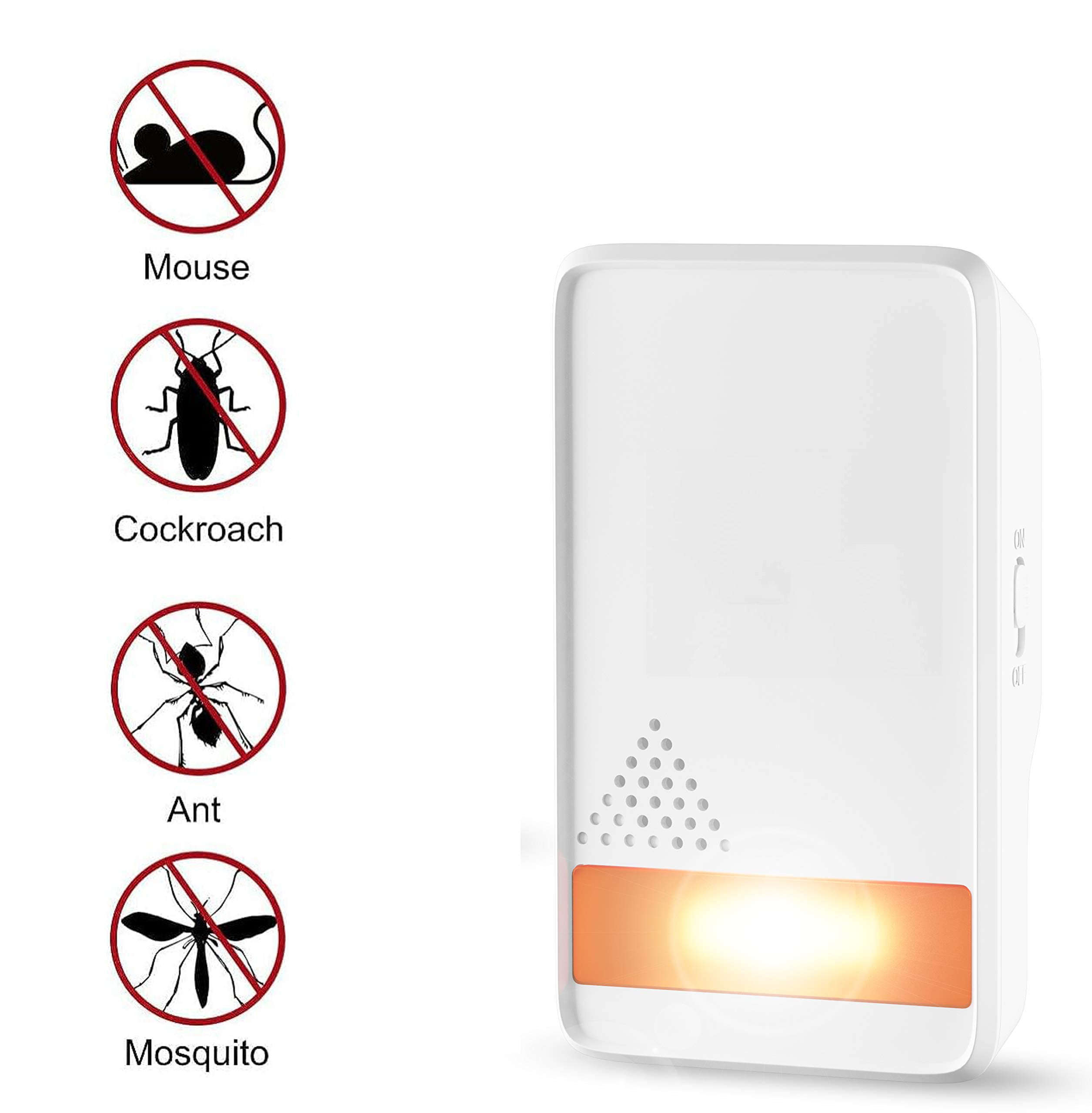 Appareil électronique Nuisibles Intérieur Répulsif Ultrason 4 En 1 - Anti Souris, Cafards, Moustiques - Écologique Et Sans Produits Chimiques Protection Maison Nuisibles