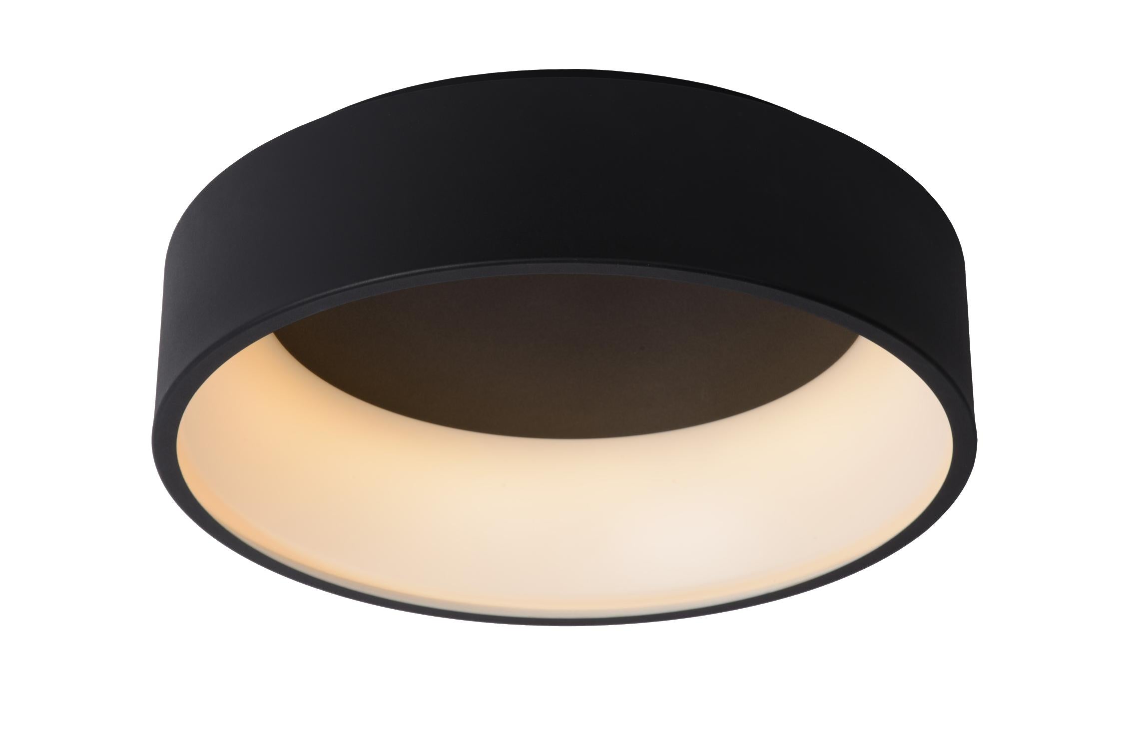Plafon okrągły TALOWE LED 30W Ciepła biel 1800lm czarny wym:13x45x45cm IP20 Lucide
