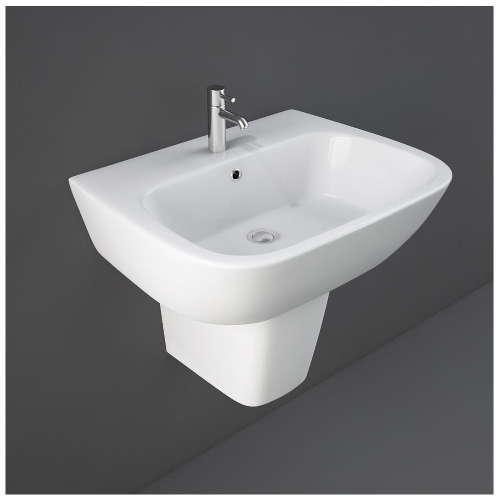 Lavandino A Colonna In Ceramica Bianca 580x470x200 Mm