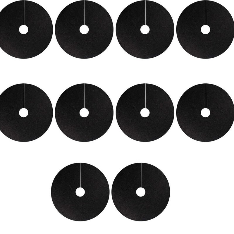 Opakowanie 10 mat chroniących przed chwastami, włókninowych, biodegradowalnych, z pierścieniem ściółkującym, chroniących trawę, 52 cm