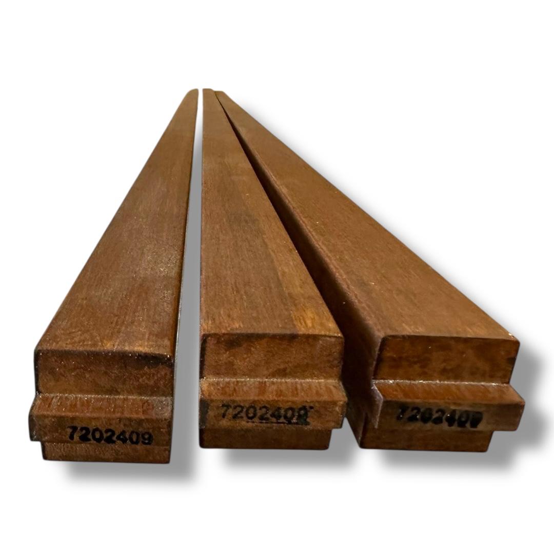 Pack 3 listones de madera de bambú pre aceitado 4x4x220 cm