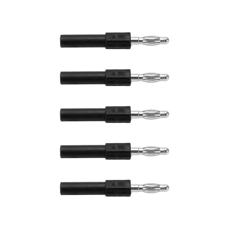 Multimètre, adaptateur fiche banane mâle 4 mm vers fiche banane femelle 2 mm, vendu par lot de 5, noir. - 4