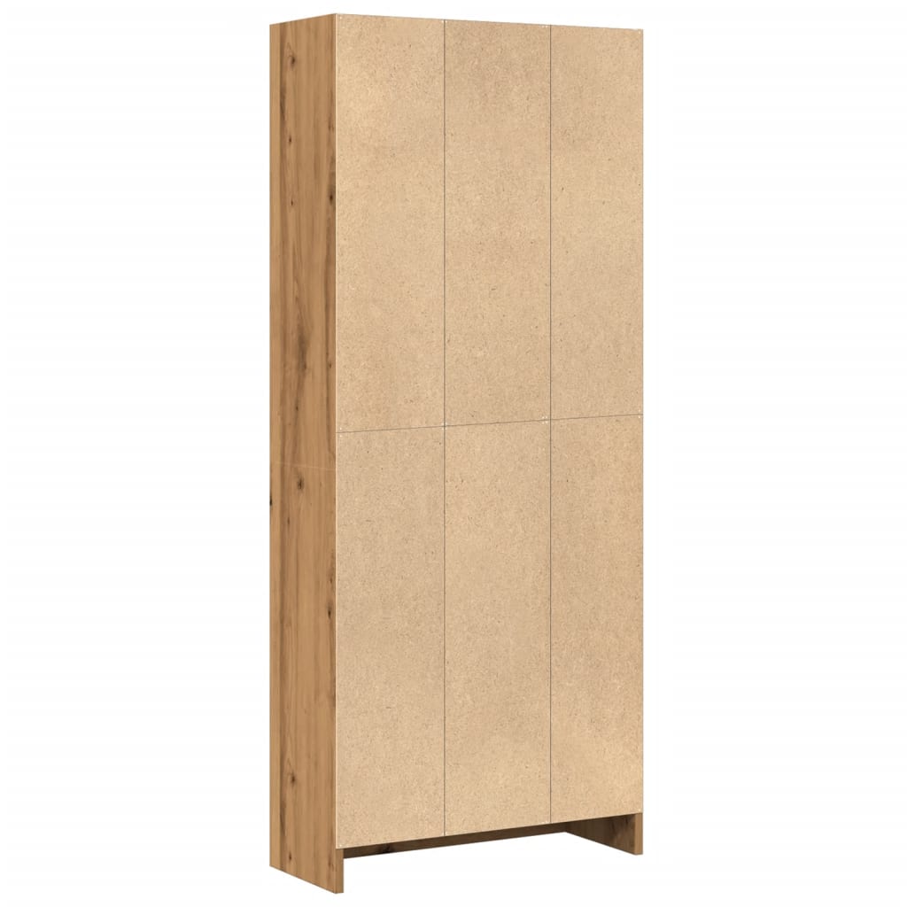 Bibliothèque | Armoire de livres | Meuble de Rangement chêne artisanal 60x24x143 cm bois d'ingénierie CFW534816 - 6
