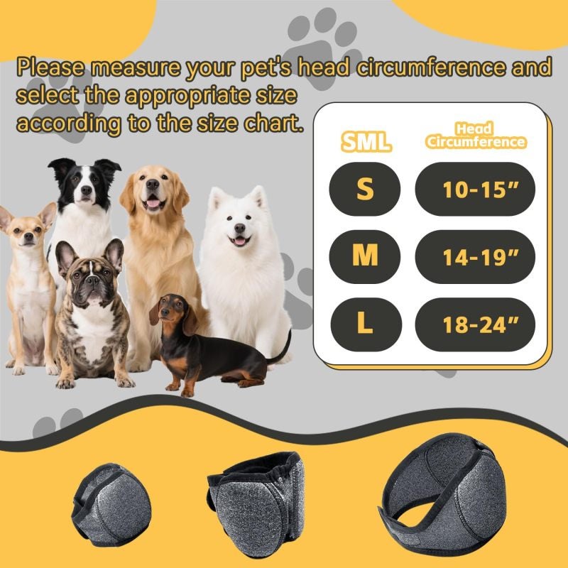 Orejeras para perros, protección contra el ruido, impermeables, ajustables, alivian la ansiedad (tamaño pequeño) - 5